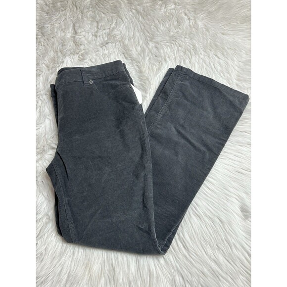 Liz Claiborne Size 10P Secretly Slimming Gray Boot Cut Corduroy Pants NWT - Picture 7 of 10